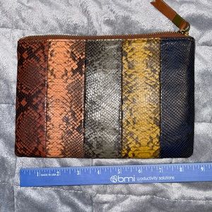 Madewell Snake Pattern Clutch